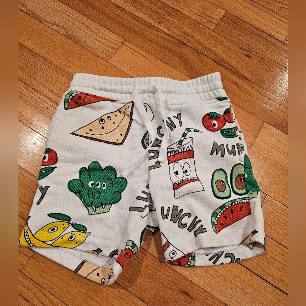 Stella McCartney Kids Crunchy Lunchy Cotton Shorts